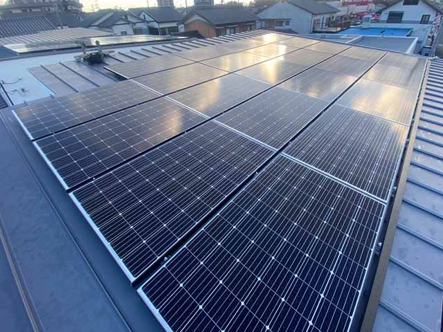 愛知県一宮市の長州産業製CS-315B61 ×24の太陽光発電施工写真