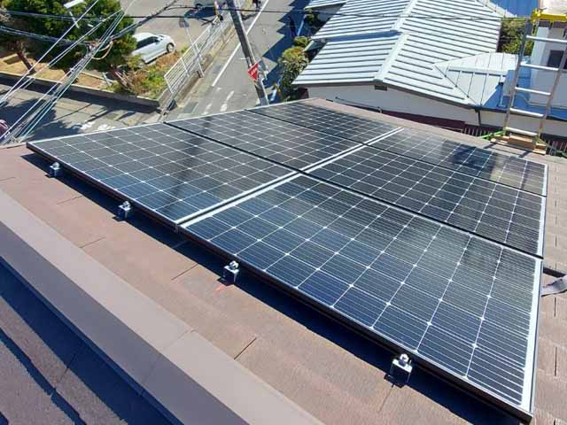 和歌山県和歌山市の長州産業製CS-284B61 ×18の太陽光発電施工写真