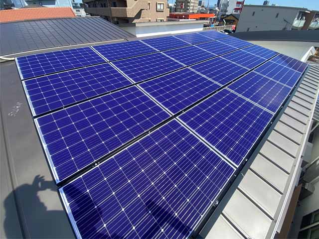 愛知県安城市の長州産業製CS-300G51 ×20の太陽光発電施工写真