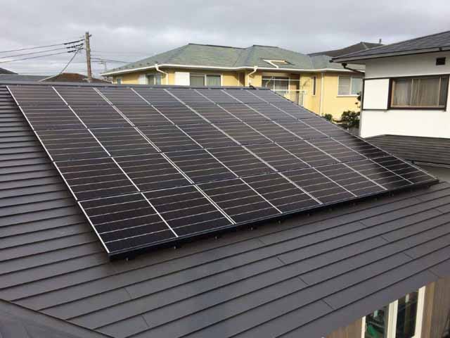 神奈川県藤沢市のQセルズ製Q.PEAK DUO-G9 355 ×20の太陽光発電施工写真