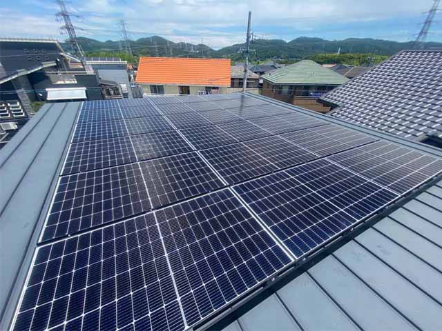 愛知県小牧市のカナディアンソーラー製CS3L-375MS ×18の太陽光発電施工写真