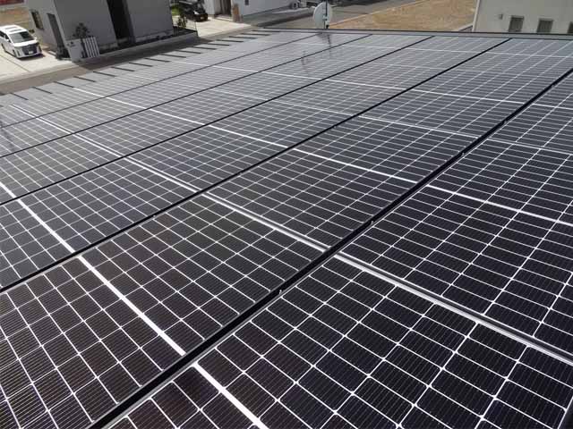 茨城県水戸市の長州産業製CS-340B81 ×24の太陽光発電施工写真