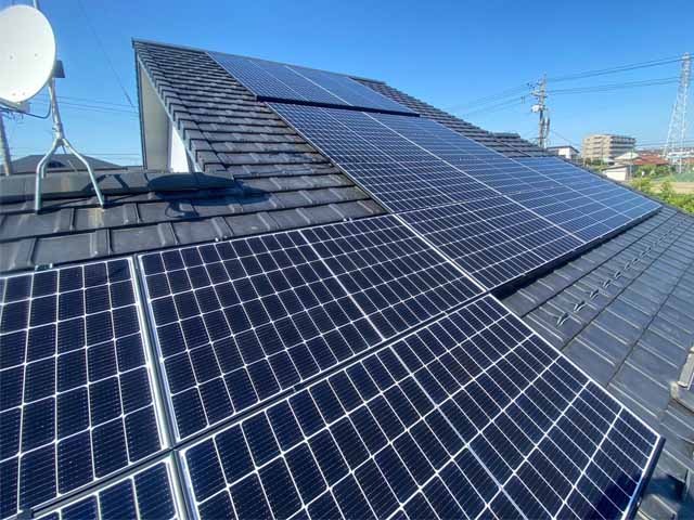 愛知県稲沢市のカナディアンソーラー製CS3L-375MS ×20の太陽光発電施工写真