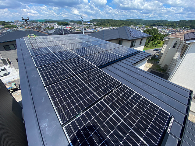 愛知県岡崎市の長州産業製CS-340B81 ×20の太陽光発電施工写真