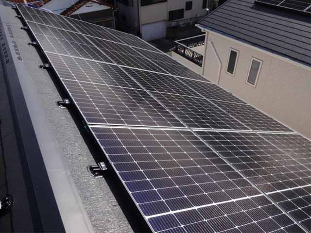 神奈川県横須賀市のカナディアンソーラー製CS3L-375MS ×24の太陽光発電施工写真