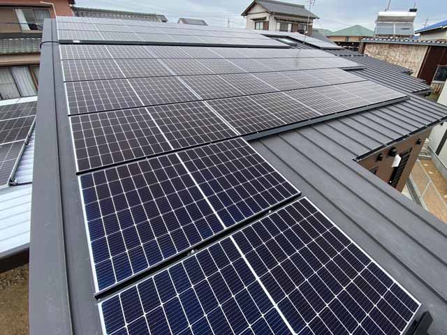 愛知県豊橋市の長州産業製CS-340B81 ×20の太陽光発電施工写真