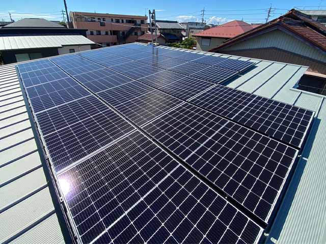 愛知県犬山市の長州産業製CS-340B81 ×23の太陽光発電施工写真