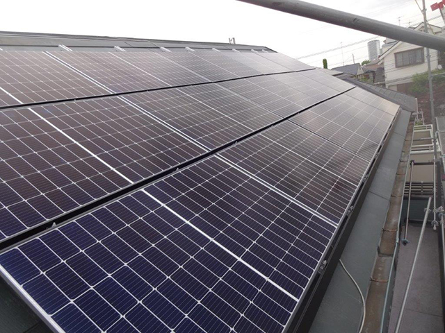 東京都町田市の長州産業製CS-340B81 ×15の太陽光発電施工写真