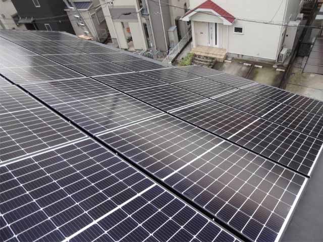 神奈川県厚木市の長州産業製CS-340B81 ×22の太陽光発電施工写真