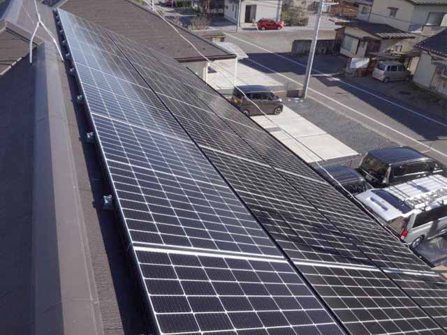 栃木県佐野市の長州産業製CS-340B81 ×18の太陽光発電施工写真