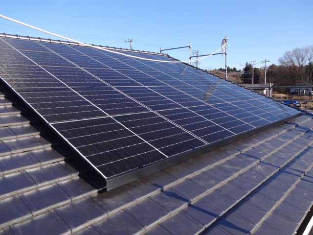 栃木県日光市のQセルズ製Q.PEAK DUO M-G11 400 ×20の太陽光発電施工写真