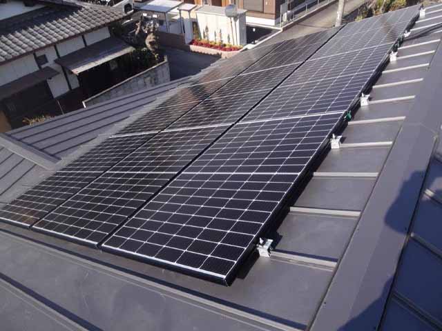 群馬県太田市の長州産業製CS-340B81 ×27の太陽光発電施工写真