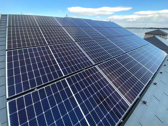 三重県四日市市の長州産業製CS-340B81 ×16の太陽光発電施工写真