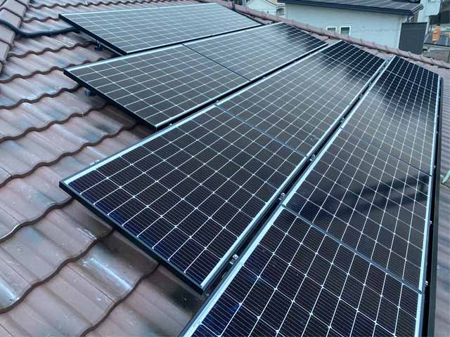 山梨県中央市の長州産業製CS-223B81S ×23、CS-109B81S ×5の太陽光発電施工写真