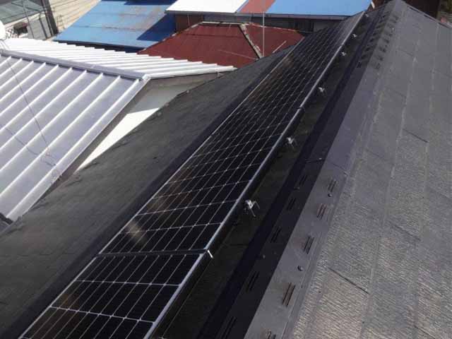 神奈川県厚木市の長州産業製CS-223B81S ×18、CS-109B81S ×2の太陽光発電施工写真