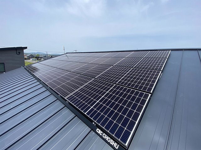 静岡県浜松市の長州産業製CS-340B81 ×24の太陽光発電施工写真