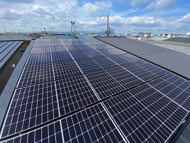 京都府城陽市の長州産業製CS-340B81 ×23の太陽光発電施工写真