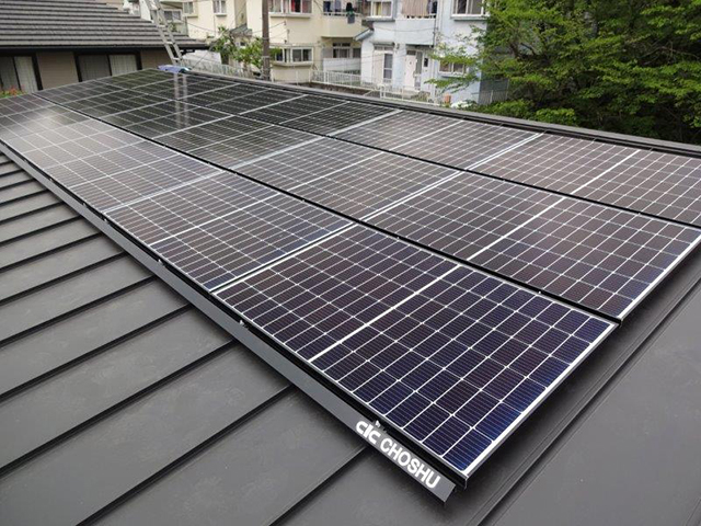 神奈川県川崎市の長州産業製CS-340B81 ×18の太陽光発電施工写真