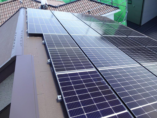 神奈川県茅ヶ崎市の長州産業製CS-340B81 ×14、CS-223B81 ×2の太陽光発電施工写真