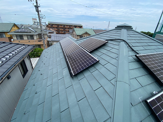 岐阜県安八郡の長州産業製CS-223B81S ×19の太陽光発電施工写真3