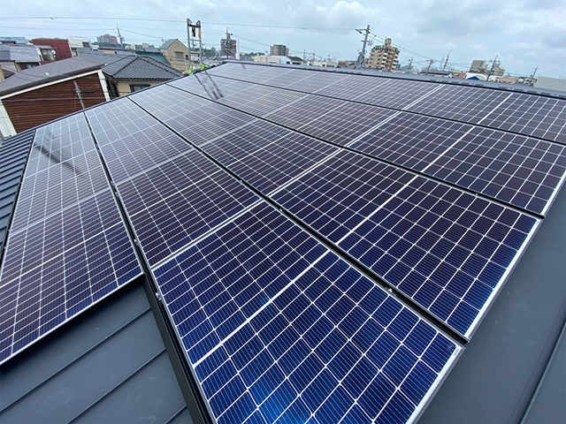 愛知県岡崎市の長州産業製CS-340B81 ×24の太陽光発電施工写真