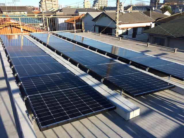 東京都清瀬市の長州産業製CS-340B81 ×15の太陽光発電施工写真