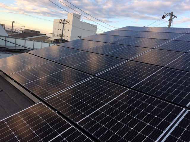 埼玉県新座市の長州産業製CS-340B81 ×33の太陽光発電施工写真