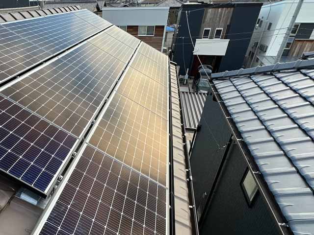 愛知県西尾市の長州産業製CS-223B81S ×25、CS-109B81S ×4の太陽光発電施工写真3