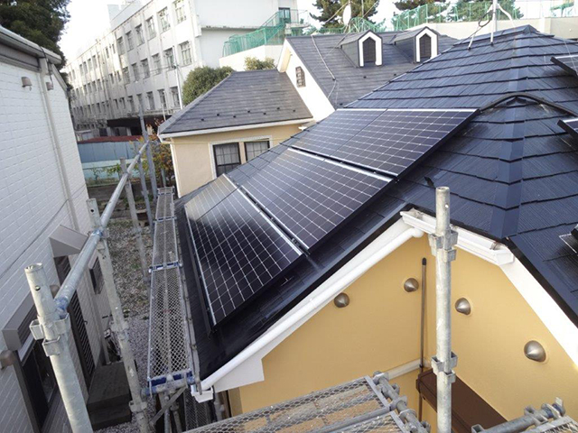 東京都大田区の長州産業製CS-223B81S ×21、CS-109B81S ×3、CS-109B81L ×1、CS-109B81R ×1の太陽光発電施工写真3