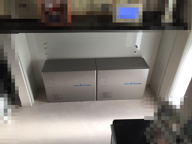 栃木県宇都宮市の ニチコン製ES-T3S1、ES-T3L1の蓄電池施工写真