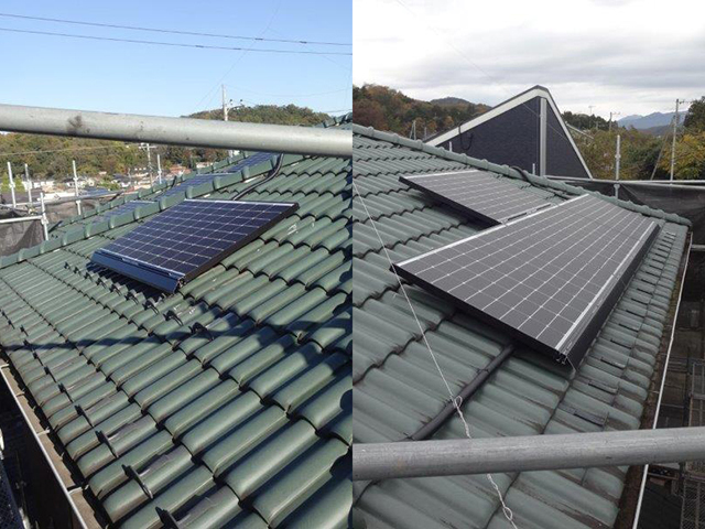 東京都八王子市の長州産業製CS-223B81S ×20、CS-217B81SAG ×4の太陽光発電施工写真4