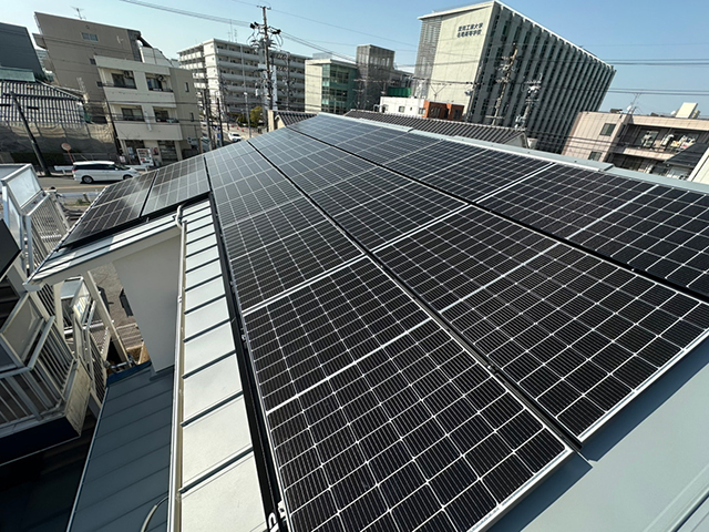 愛知県名古屋市の長州産業製CS-340B81 ×19の太陽光発電施工写真