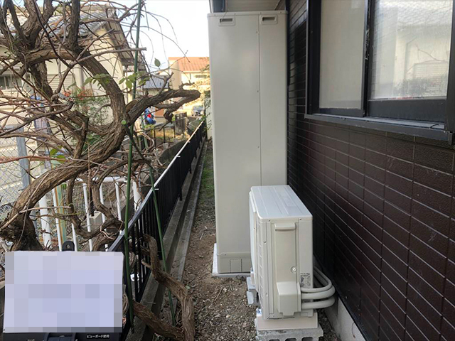 福岡県糟屋郡のダイキン製EQA46YFPVのエコキュート施工写真