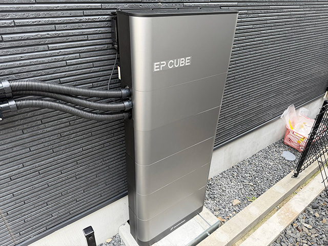 愛知県知立市の カナディアンソーラー製B1-3G ×4の蓄電池施工写真