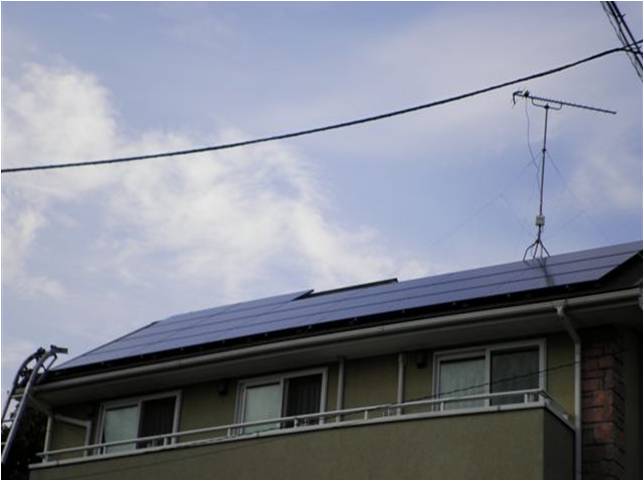 神奈川県横浜市　の太陽光発電製の太陽光発電施工写真