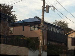 神奈川県横須賀市　のサンヨー製の太陽光発電施工写真