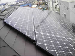 神奈川県秦野市　の三菱製単結晶の太陽光発電施工写真