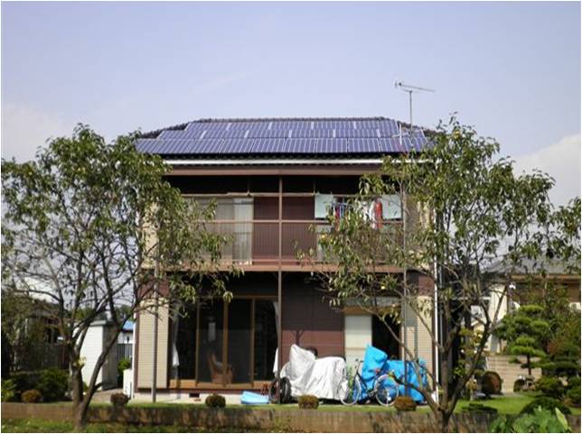 埼玉県所沢市　の長州産業製CS-215B1×21枚の太陽光発電施工写真