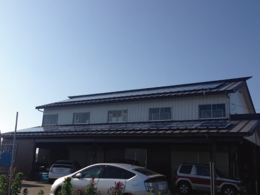 福島県会津若松市　のカナディアン・ソーラー製CS6P-260P×47枚の太陽光発電施工写真