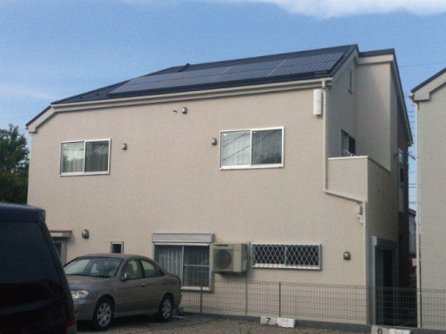 神奈川県綾瀬市の東芝製SPR-250NE-WHT-J×16枚の太陽光発電施工写真