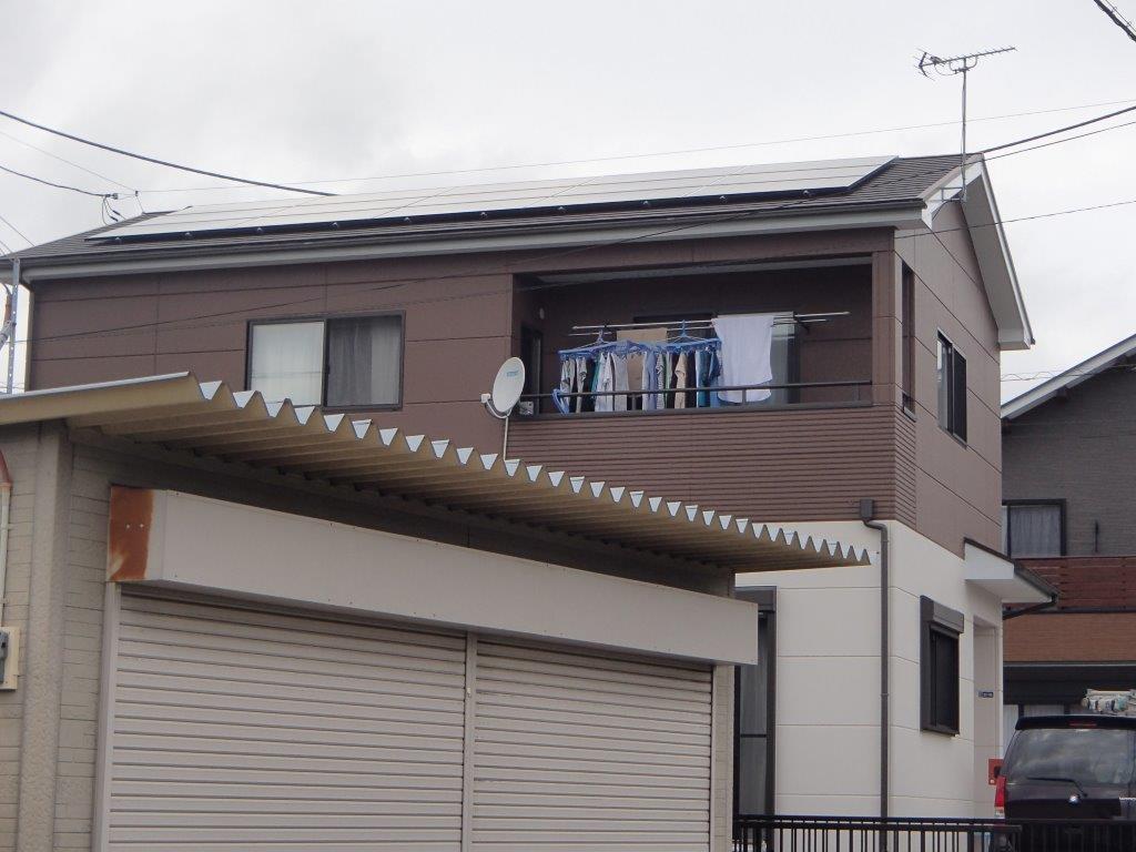 静岡県富士宮市のパナソニック製VBHN244SJ33×15枚の太陽光発電施工写真