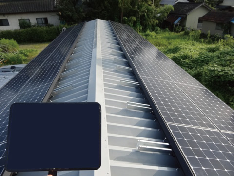 宮城県角田市のシャープ製NB-245AB×36枚の太陽光発電施工写真