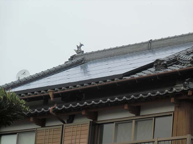 熊本県上益城郡の東芝製SPR-250NE-WHT-J×24枚の太陽光発電施工写真