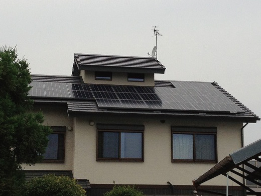 奈良県葛城市のシャープ製NQ-195AA×26枚の太陽光発電施工写真