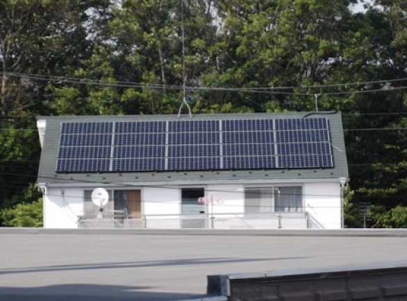 神奈川県川崎市の東芝製SPR-250NE-WHT-J×20枚の太陽光発電施工写真