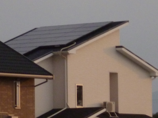 奈良県北葛城郡の東芝製SPR-250NE-WHT-J×21枚の太陽光発電施工写真