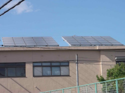 京都府京田辺市のソーラーフロンティア製SF-155-S×40枚の太陽光発電施工写真