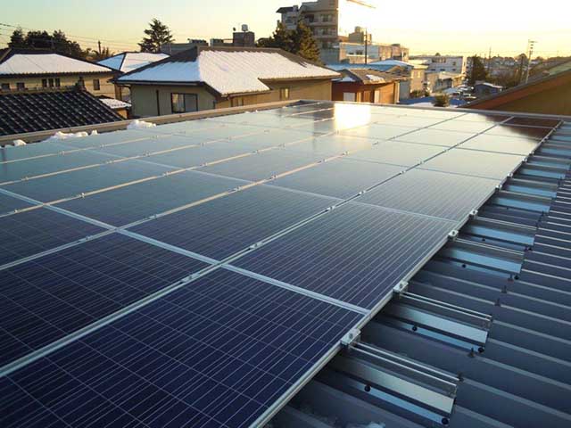 千葉県野田市のカナディアン・ソーラー製CS6P-240P×24枚の太陽光発電施工写真