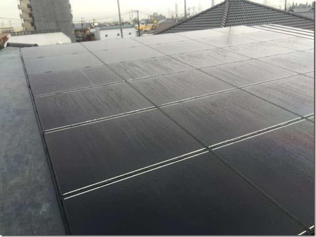 宮城県仙台市のソーラーフロンティア製SF170-S×30枚の太陽光発電施工写真