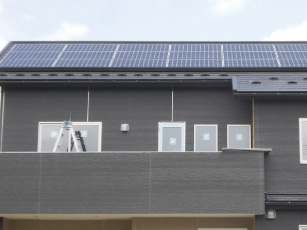 宮城県仙台市の東芝製SPR-250NE-WHT-J×21枚の太陽光発電施工写真